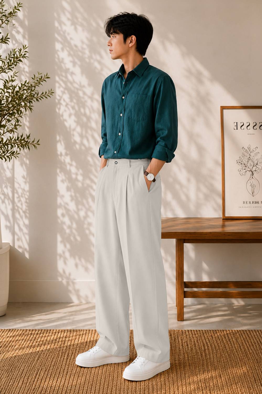 FTX Loose Fit Men White Trousers - Image 4