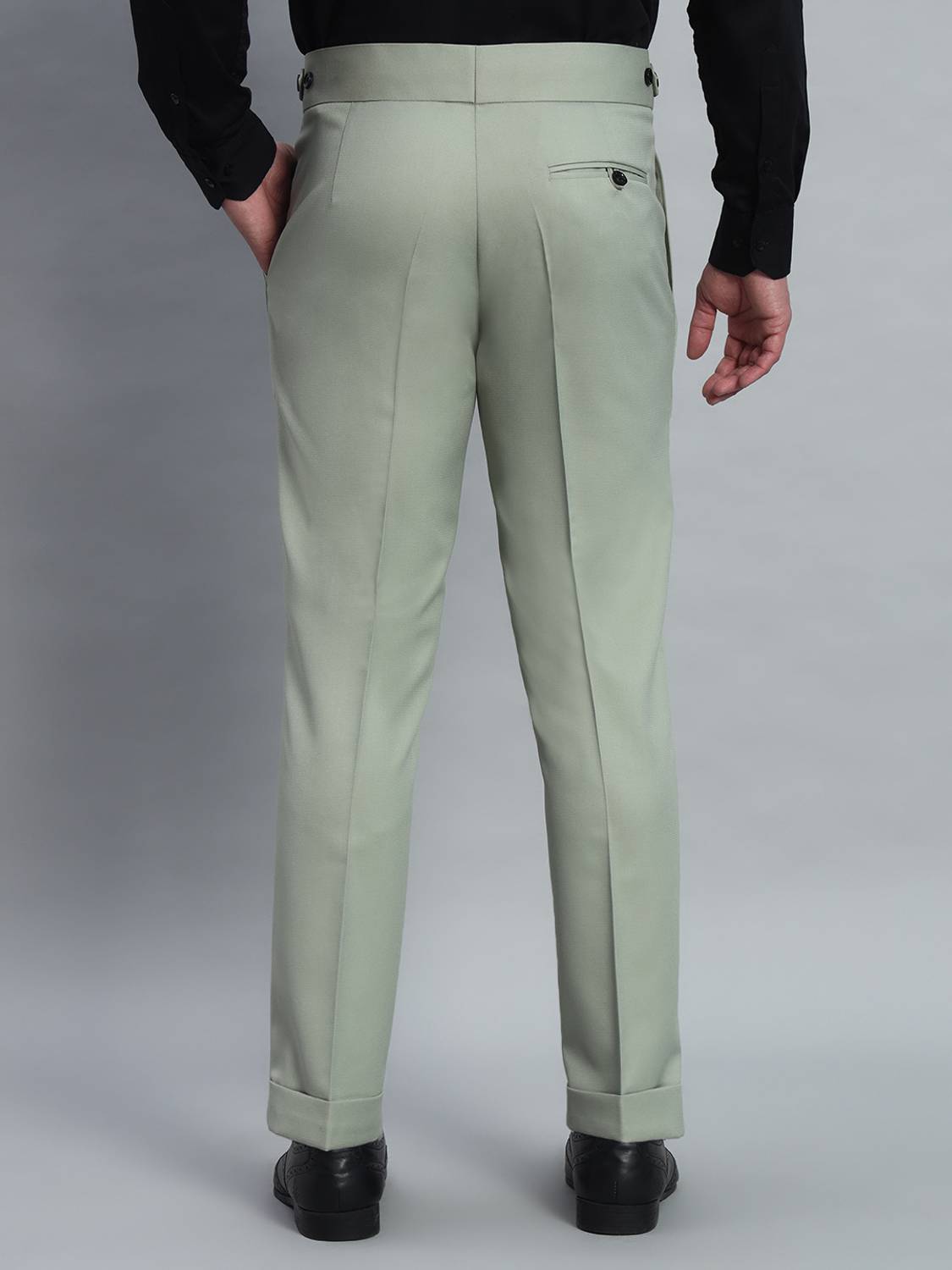 VASTRANU Regular Fit Men Green Trousers - Image 2
