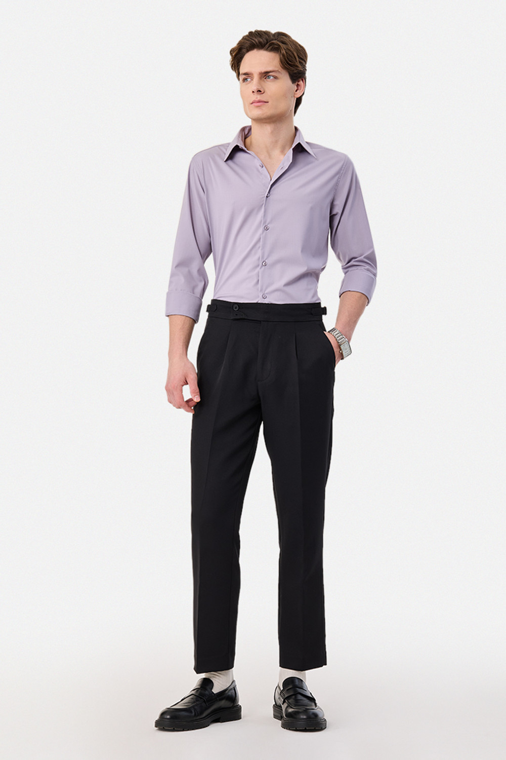 Image of Snitch Relaxed Men Black Trousers