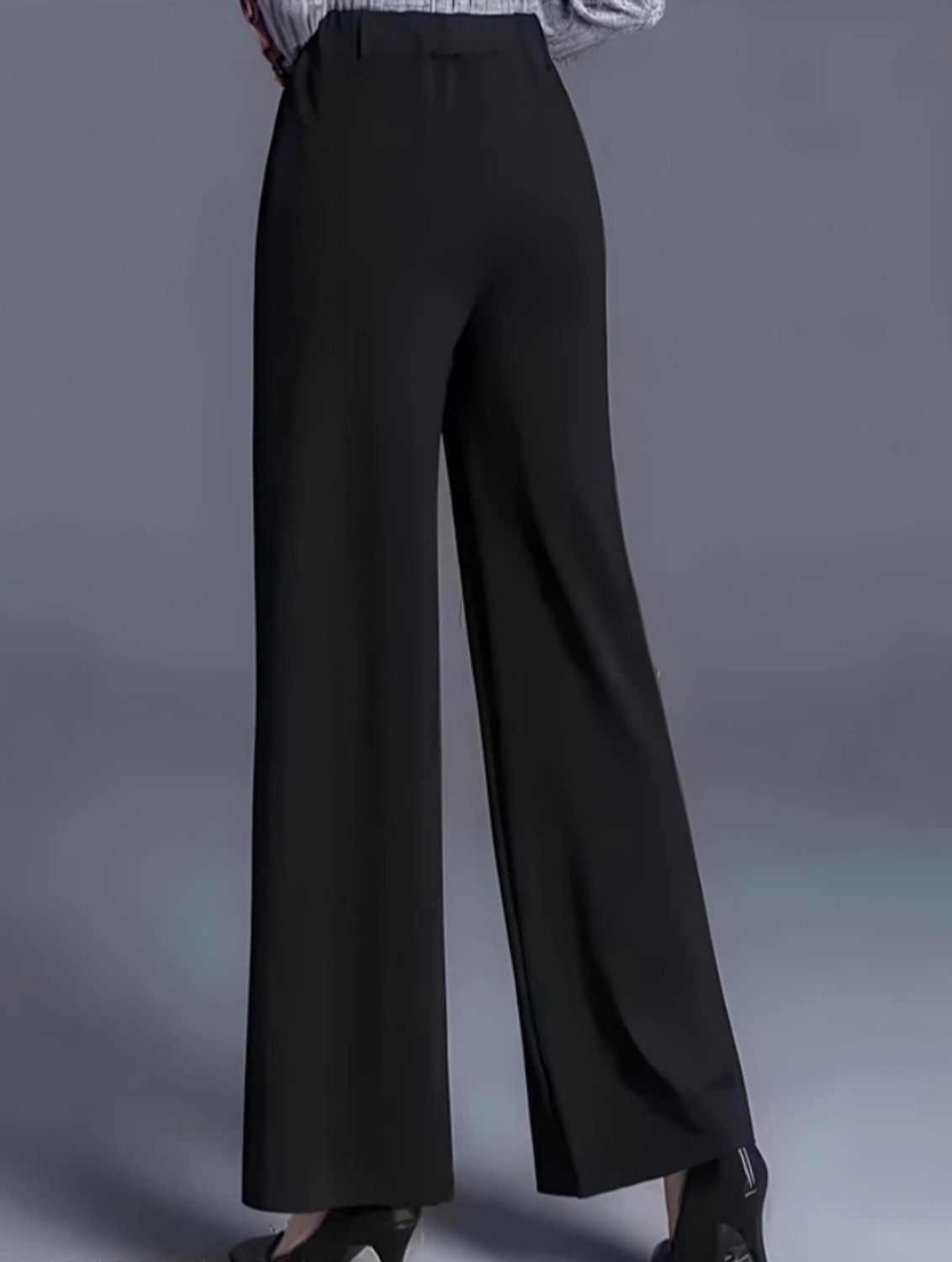 Image of karara Flared Women Black Trousers
