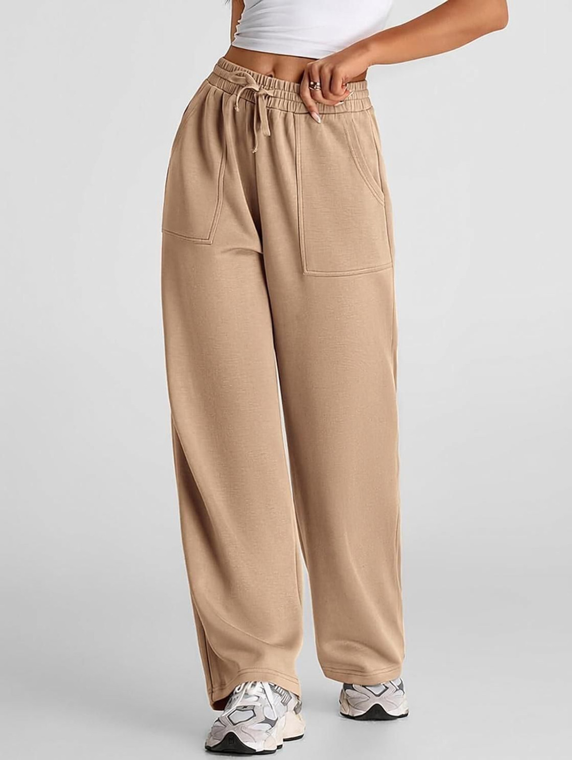 Image of Q-Rious Relaxed Women Beige Trousers