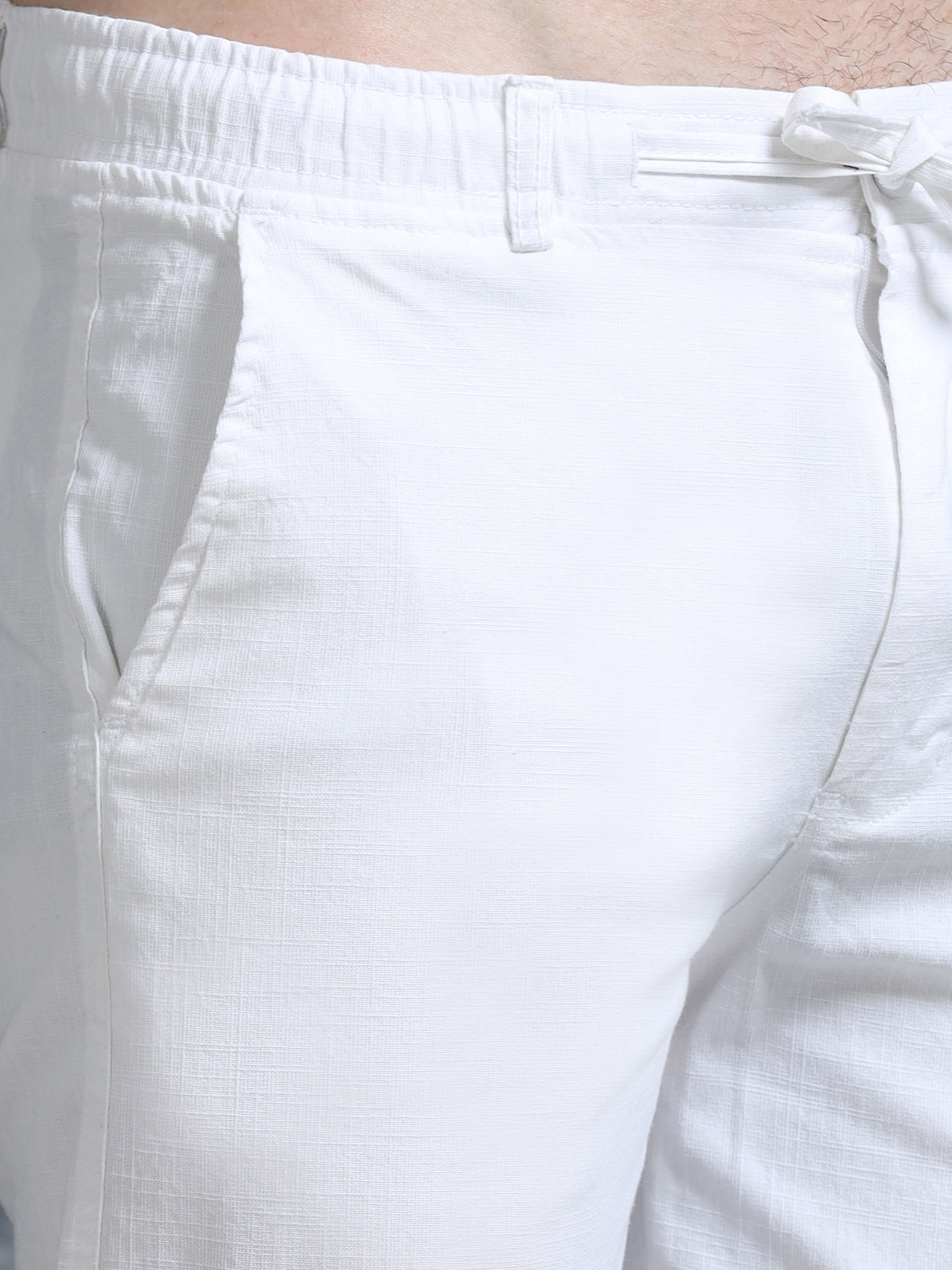 Image of Trumode Relaxed Men White Trousers