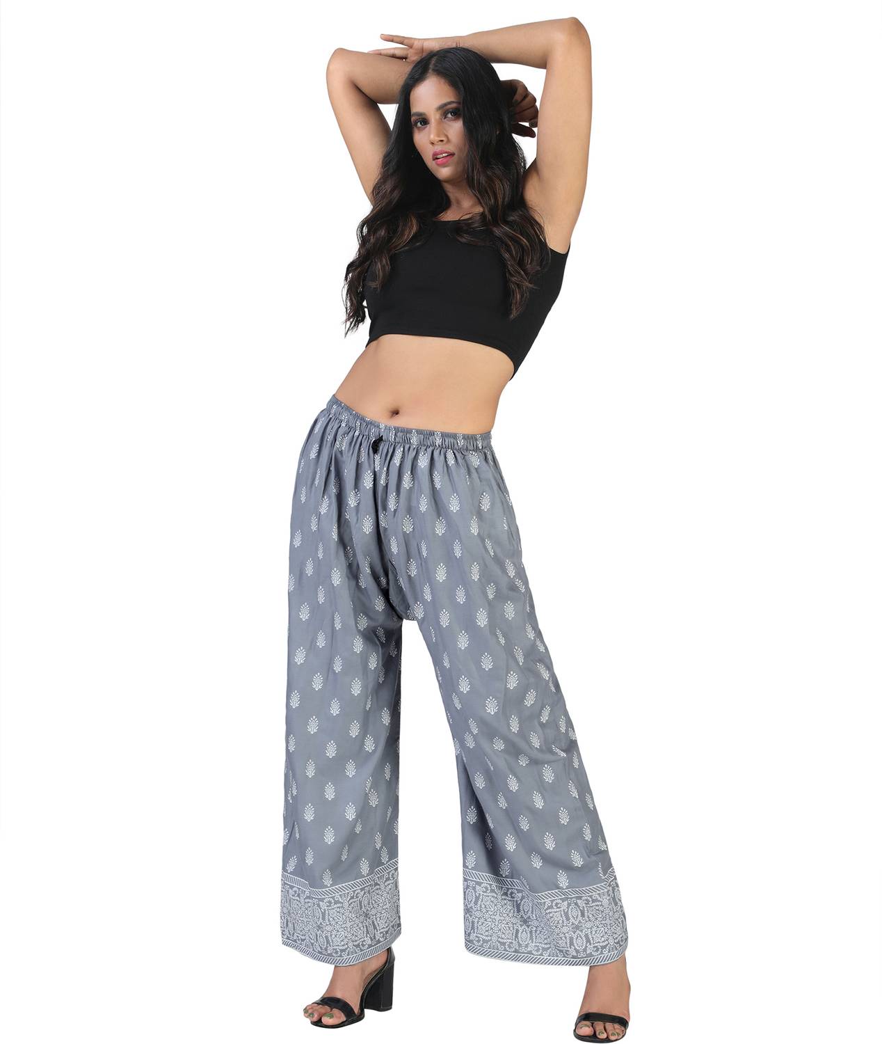 4K FASHION Relaxed Women Grey Trousers