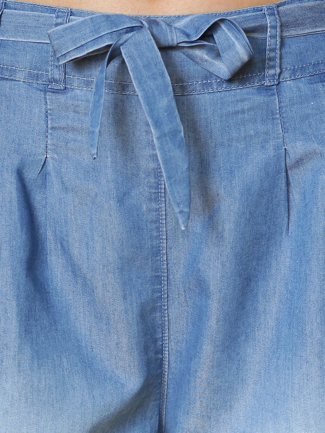 Image of NOVIO Flared Women Blue Trousers