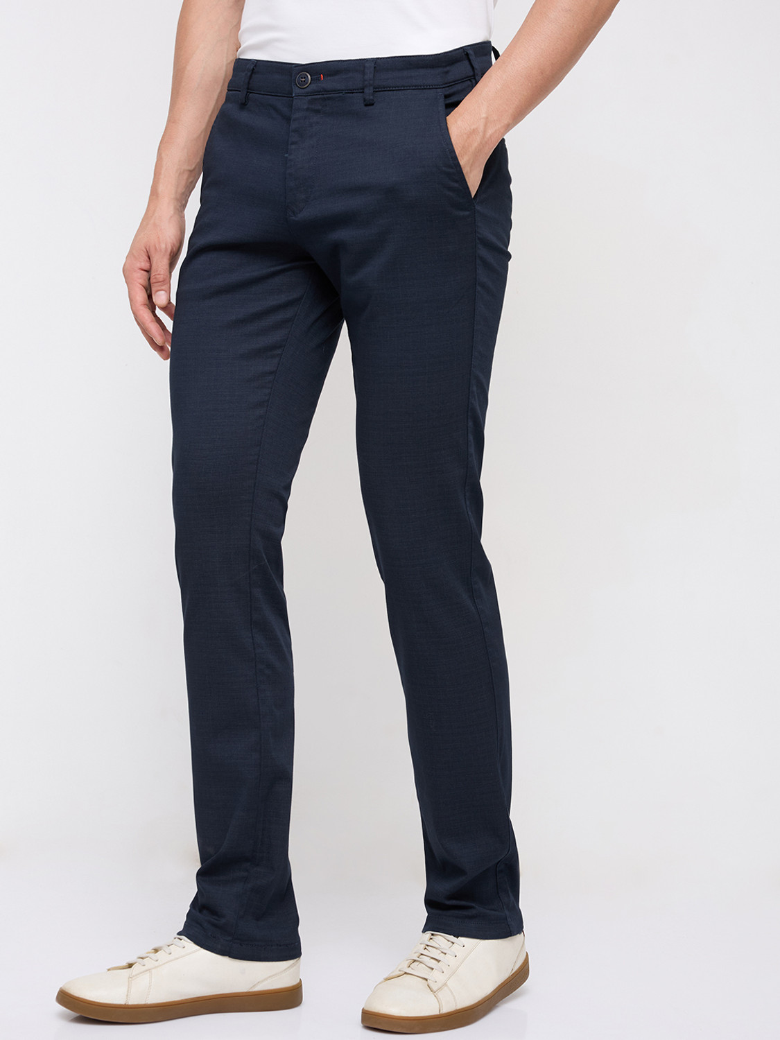 Image of KILLER Slim Fit Men Dark Blue Trousers