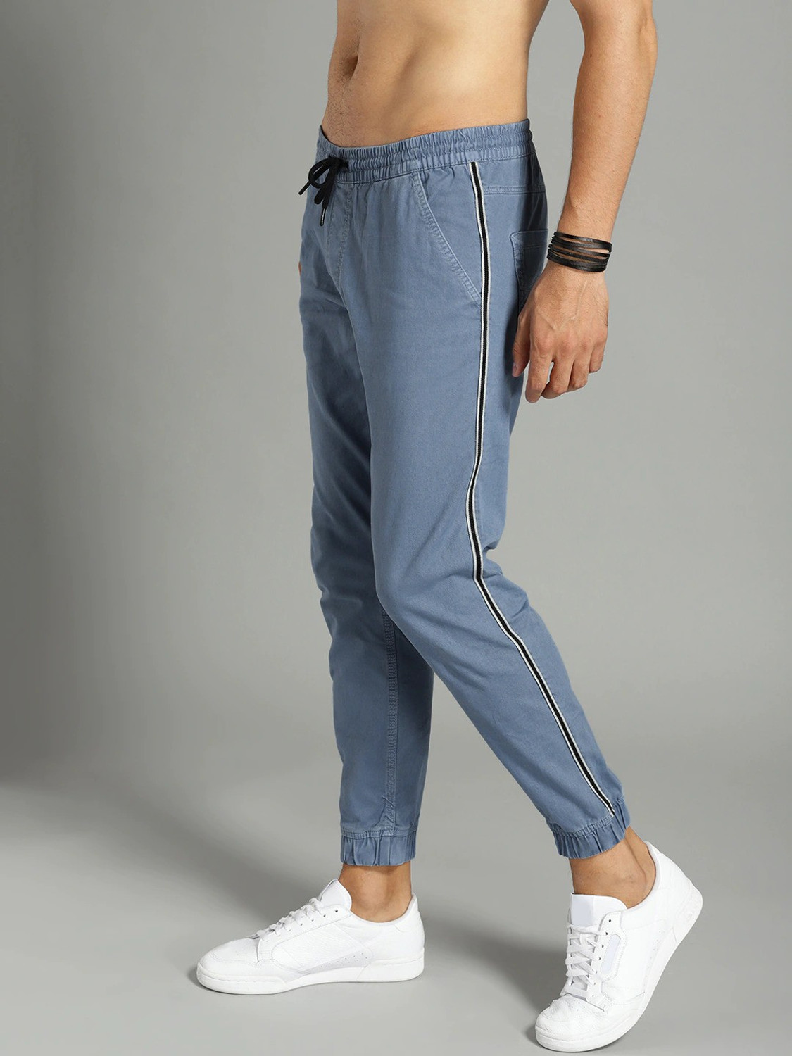 Image of Roadster Slim Fit Men Blue Trousers