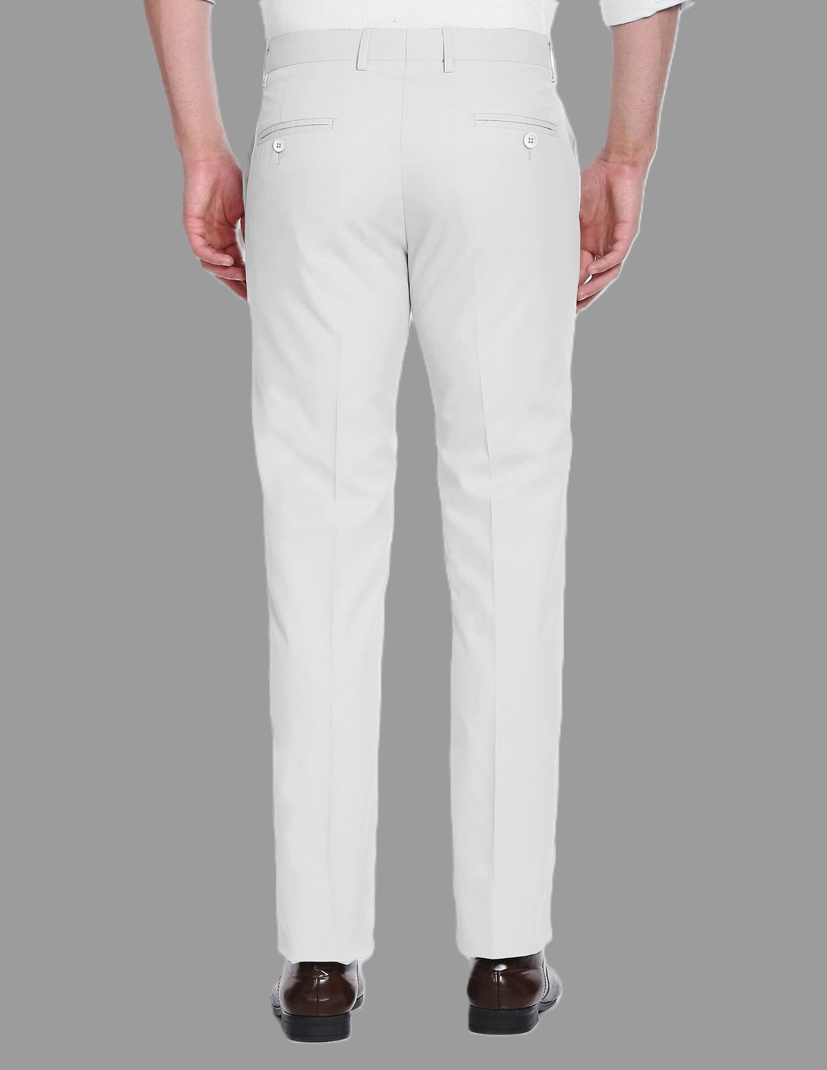 Image of METRONAUT Regular Fit Men White Trousers