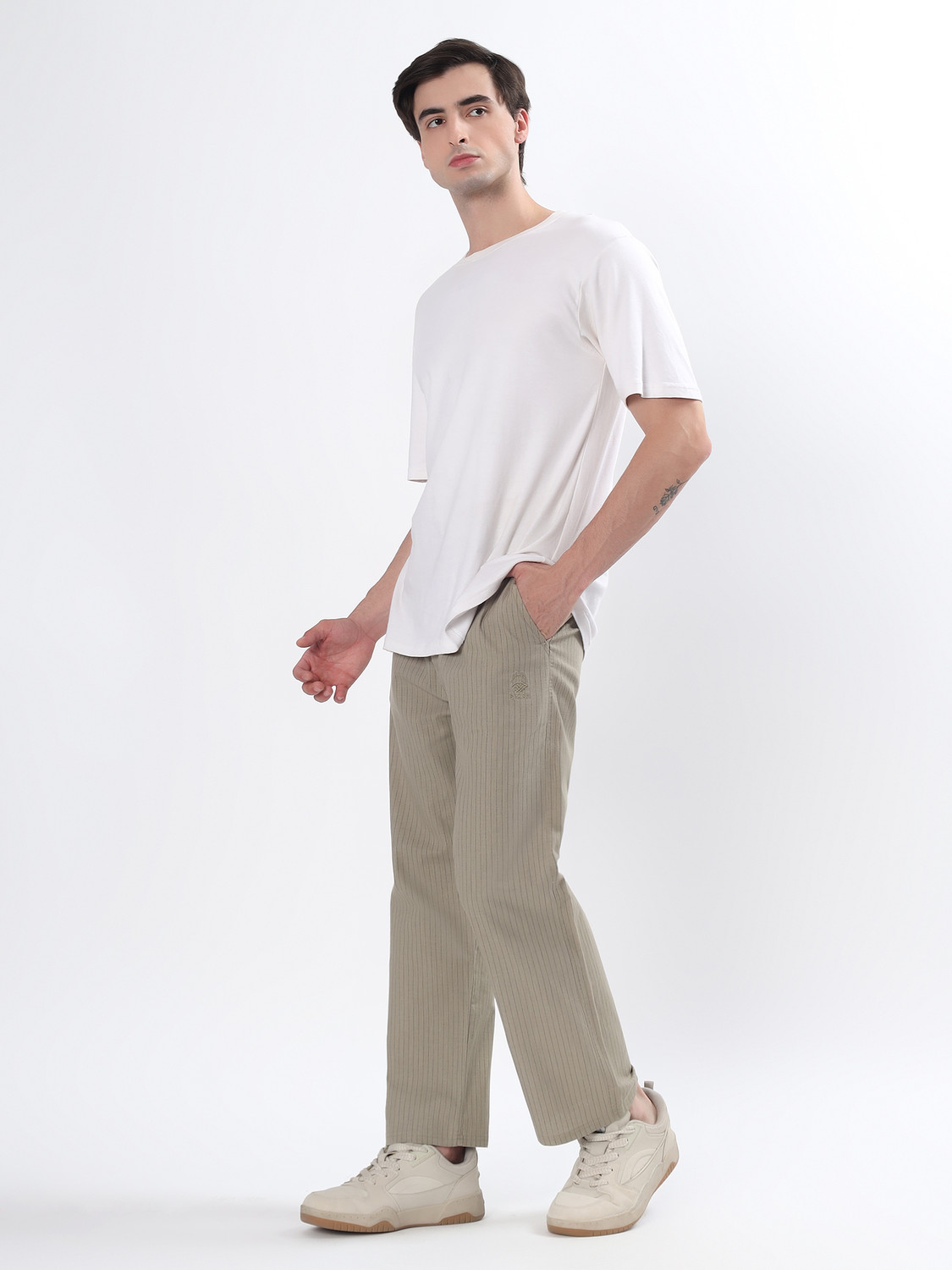 Image of Baksh collection Relaxed Men Grey Trousers