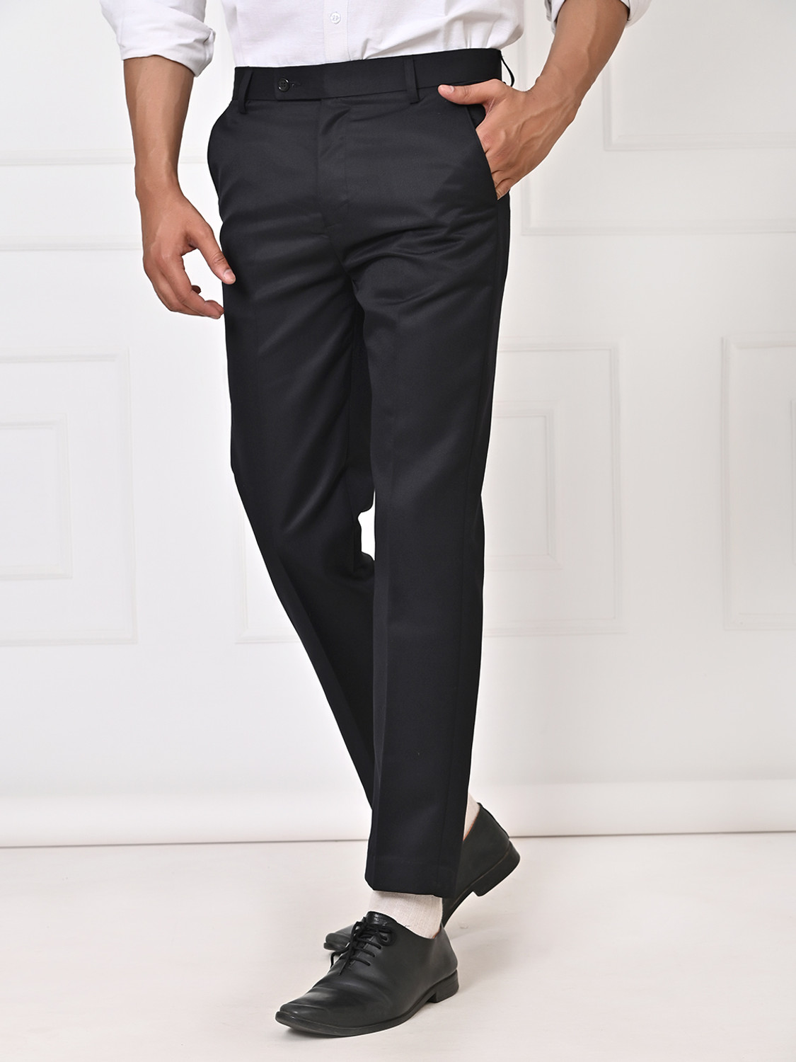 Image of El Cielo Regular Fit Men Black Trousers