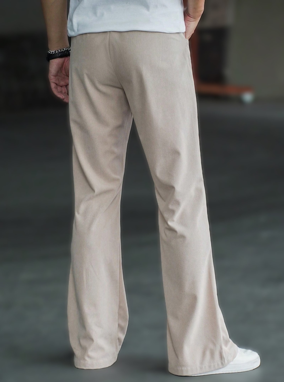 Image of METRONAUT Flared Men Khaki Trousers