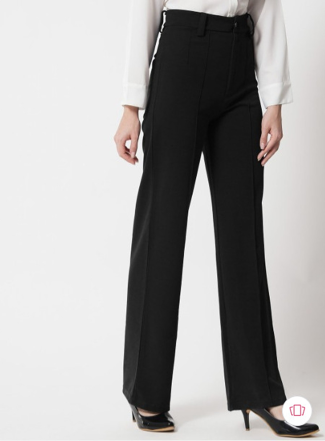 Image of BELWELL Regular Fit Women Black Trousers