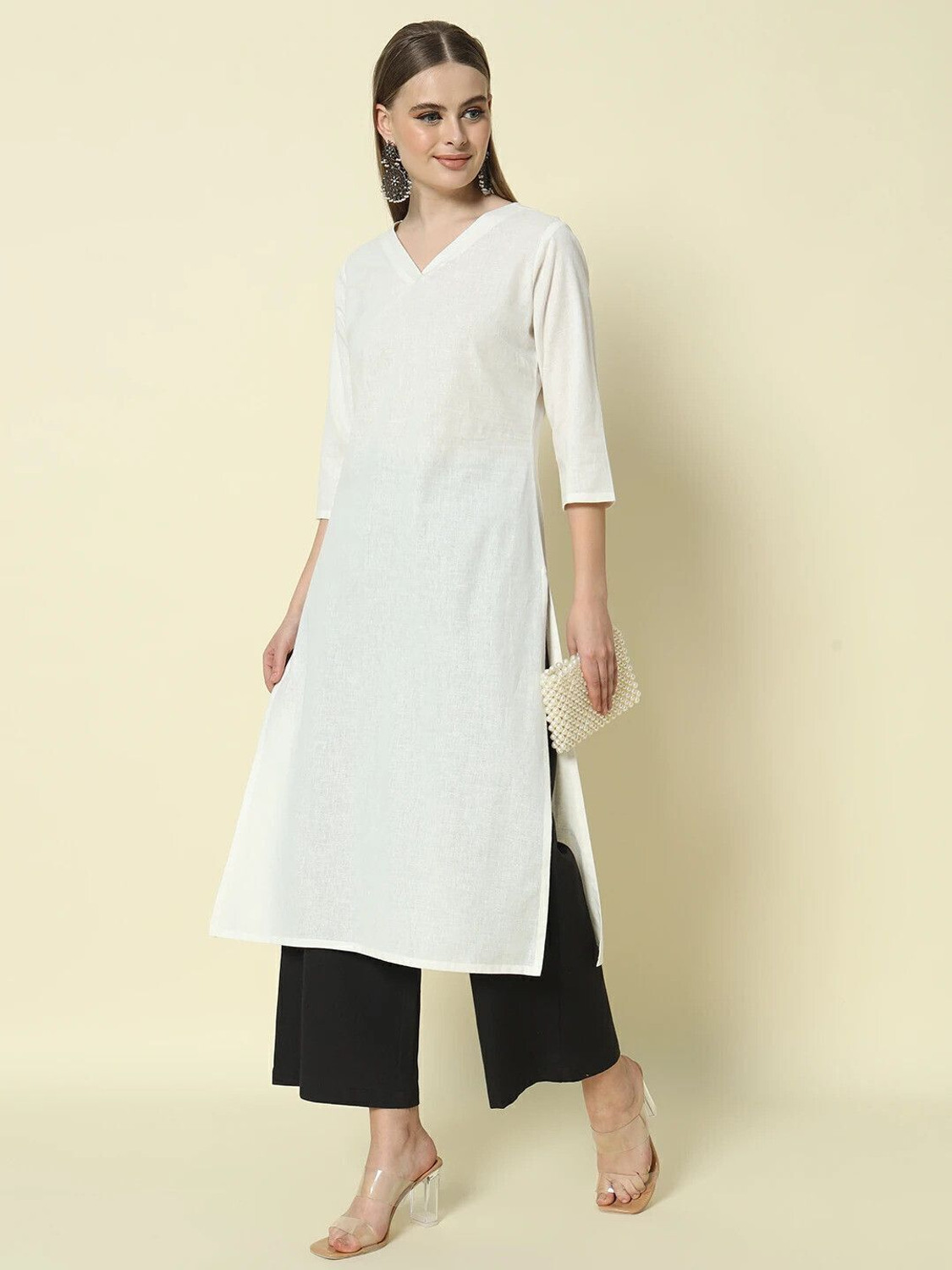 Image of FIORRA Relaxed Women Black Trousers