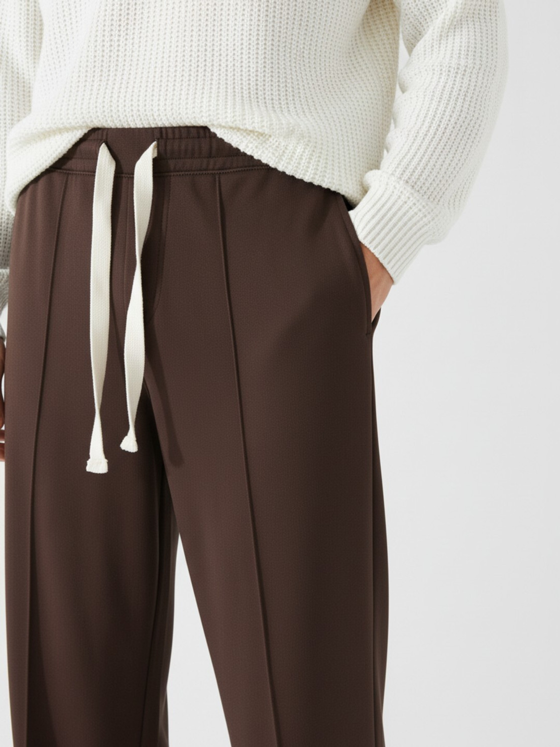Image of Rawlane Regular Fit Men Brown Trousers
