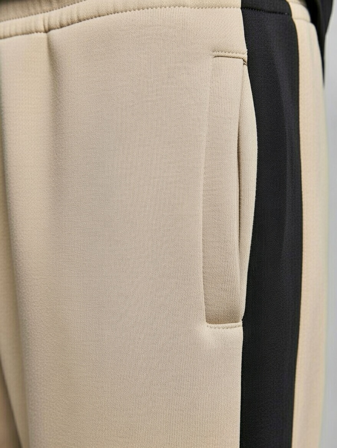 Image of FABBAZE Loose Fit Men Beige Trousers