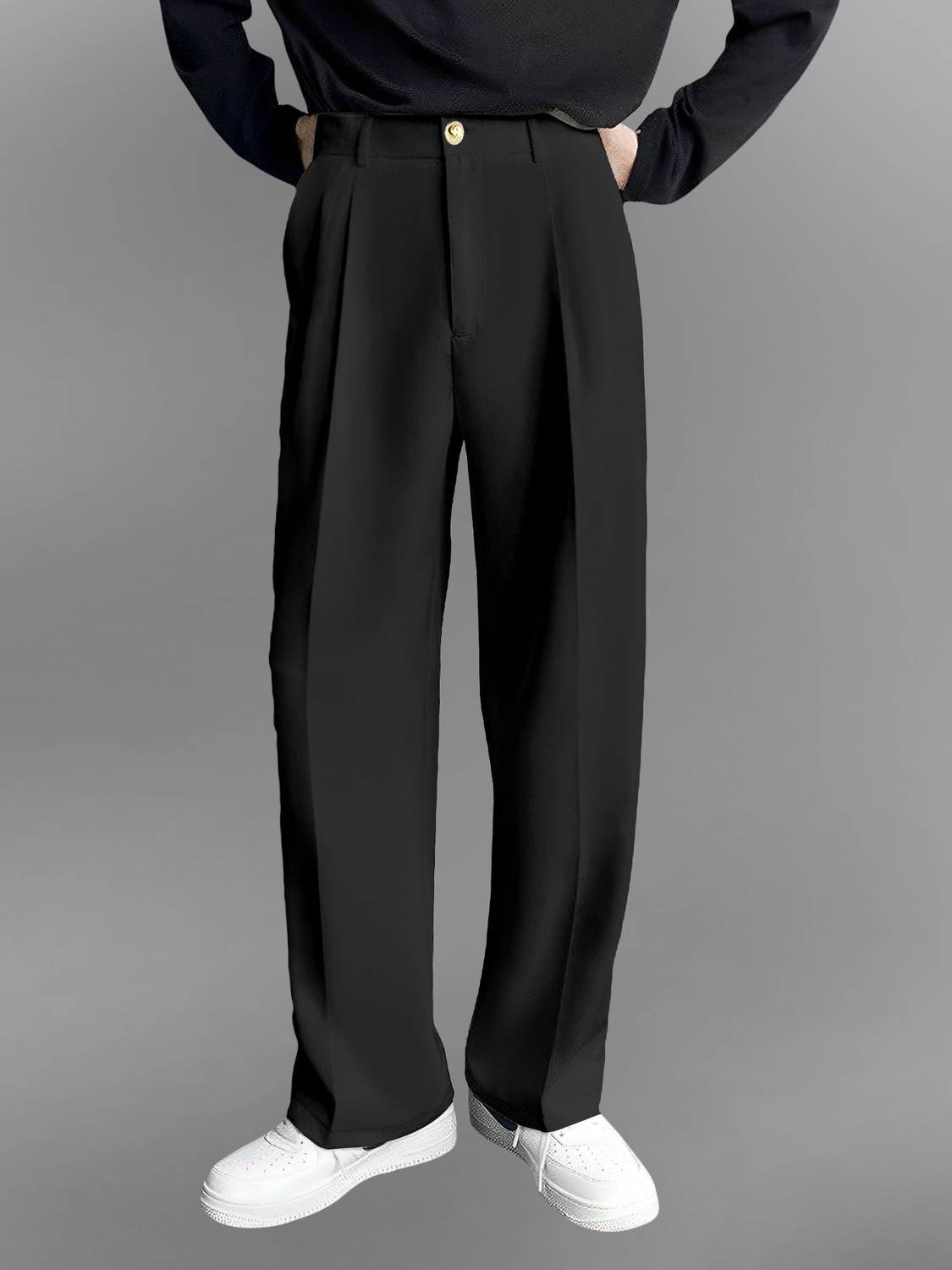 FTX Relaxed Men Black Trousers - Image 1