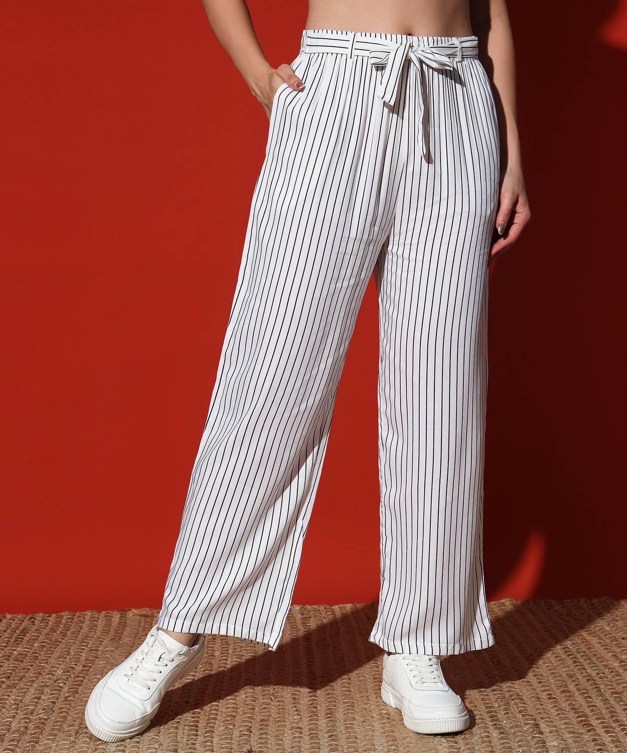HERMISTON Regular Fit Women White Trousers