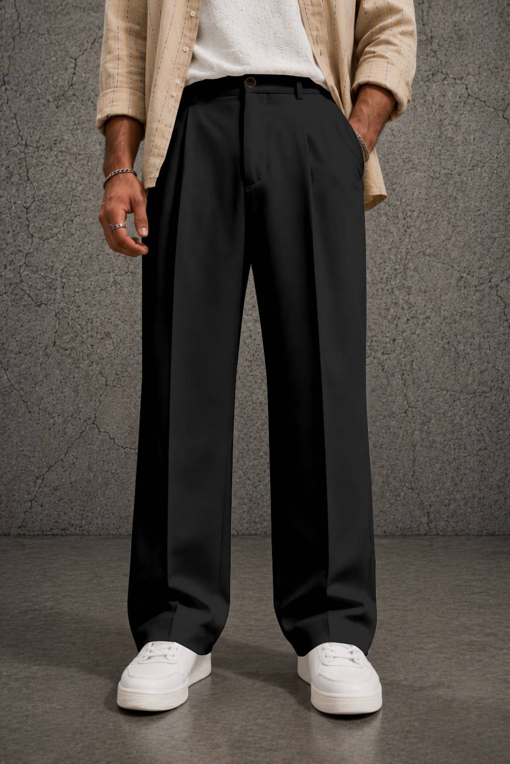 FTX Loose Fit Black Trousers