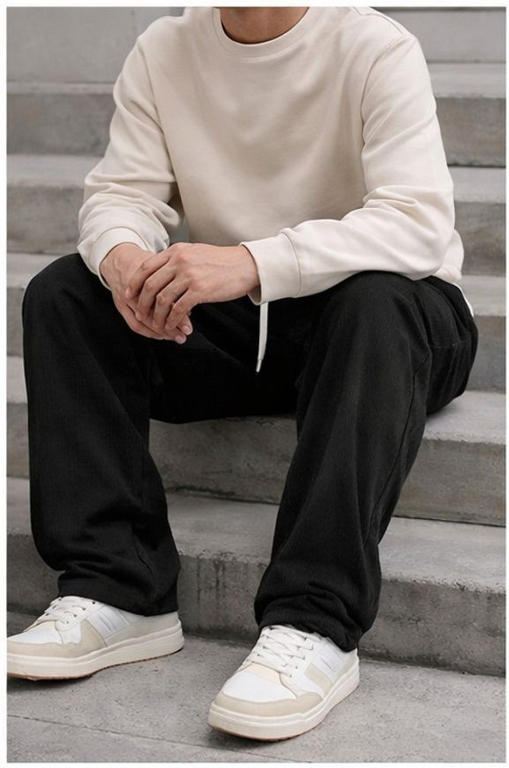 Image of METRONAUT Relaxed Men Black Trousers