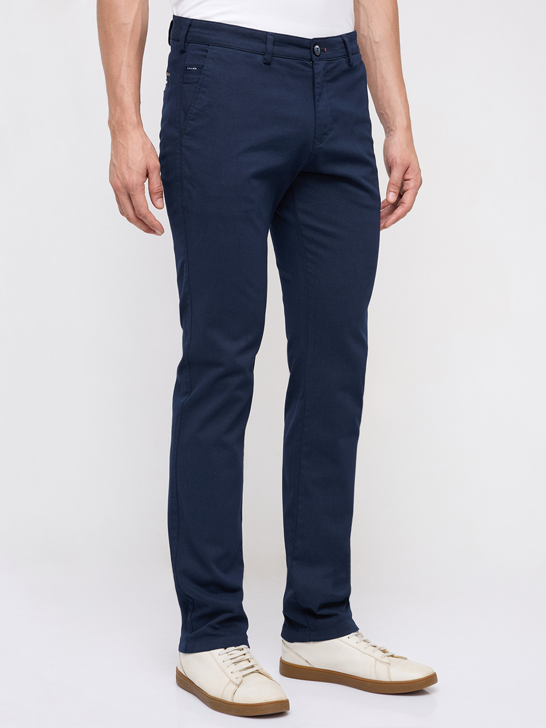 Image of KILLER Slim Fit Men Dark Blue Trousers