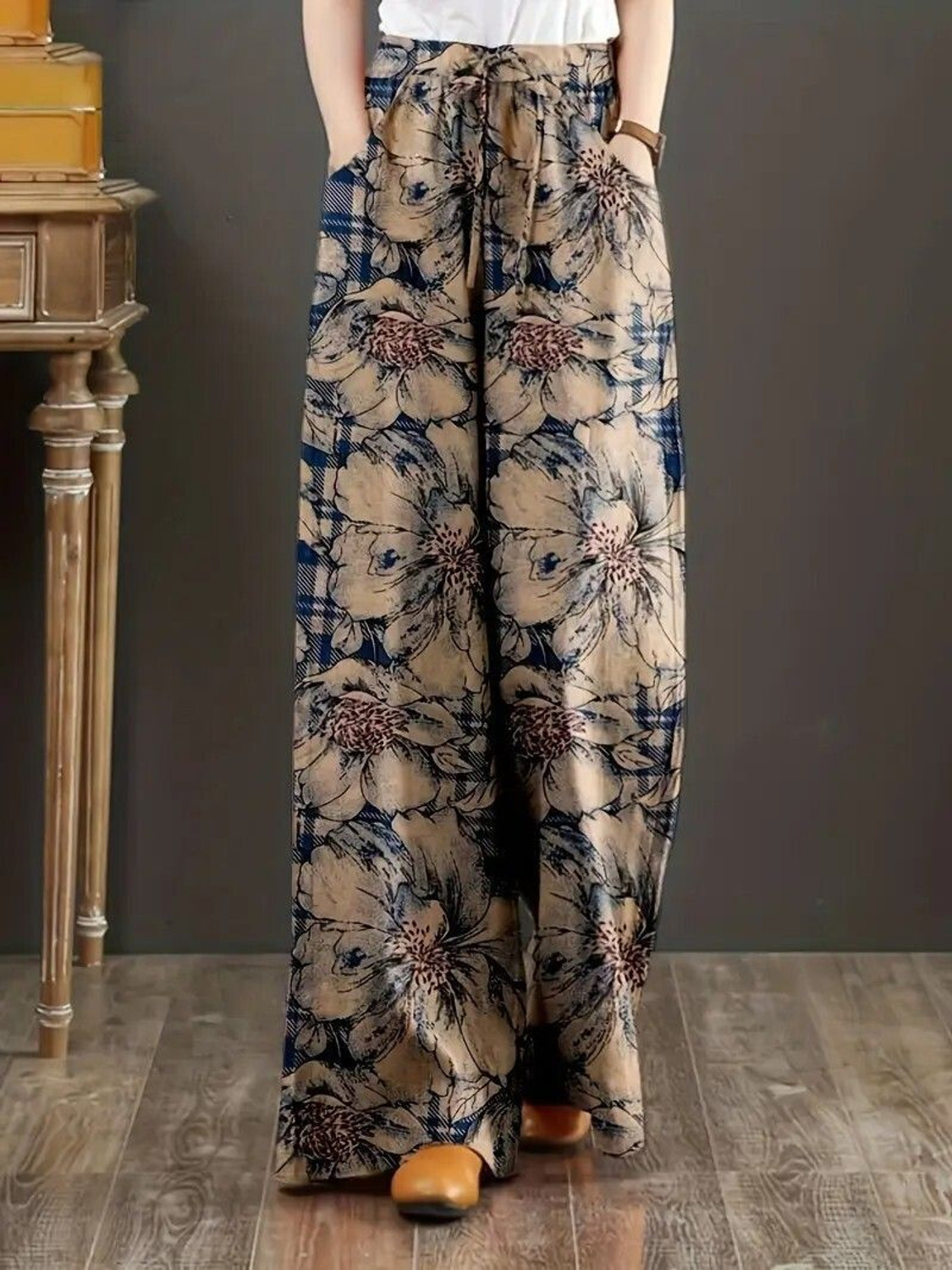 Leriya Fashion Loose Fit Women Blue Trousers
