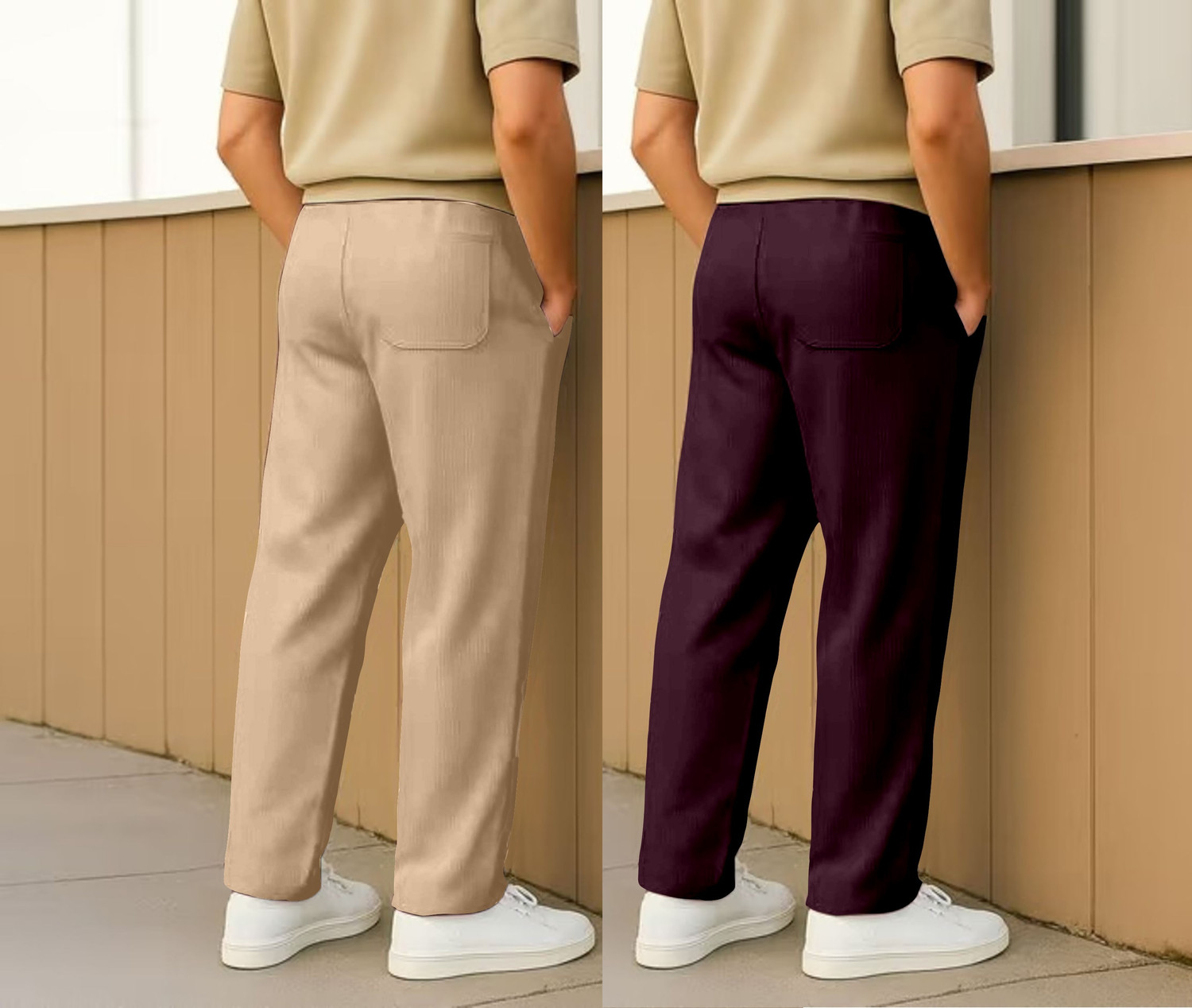 Image of COMBRAIDED Loose Fit Men Multicolor Trousers