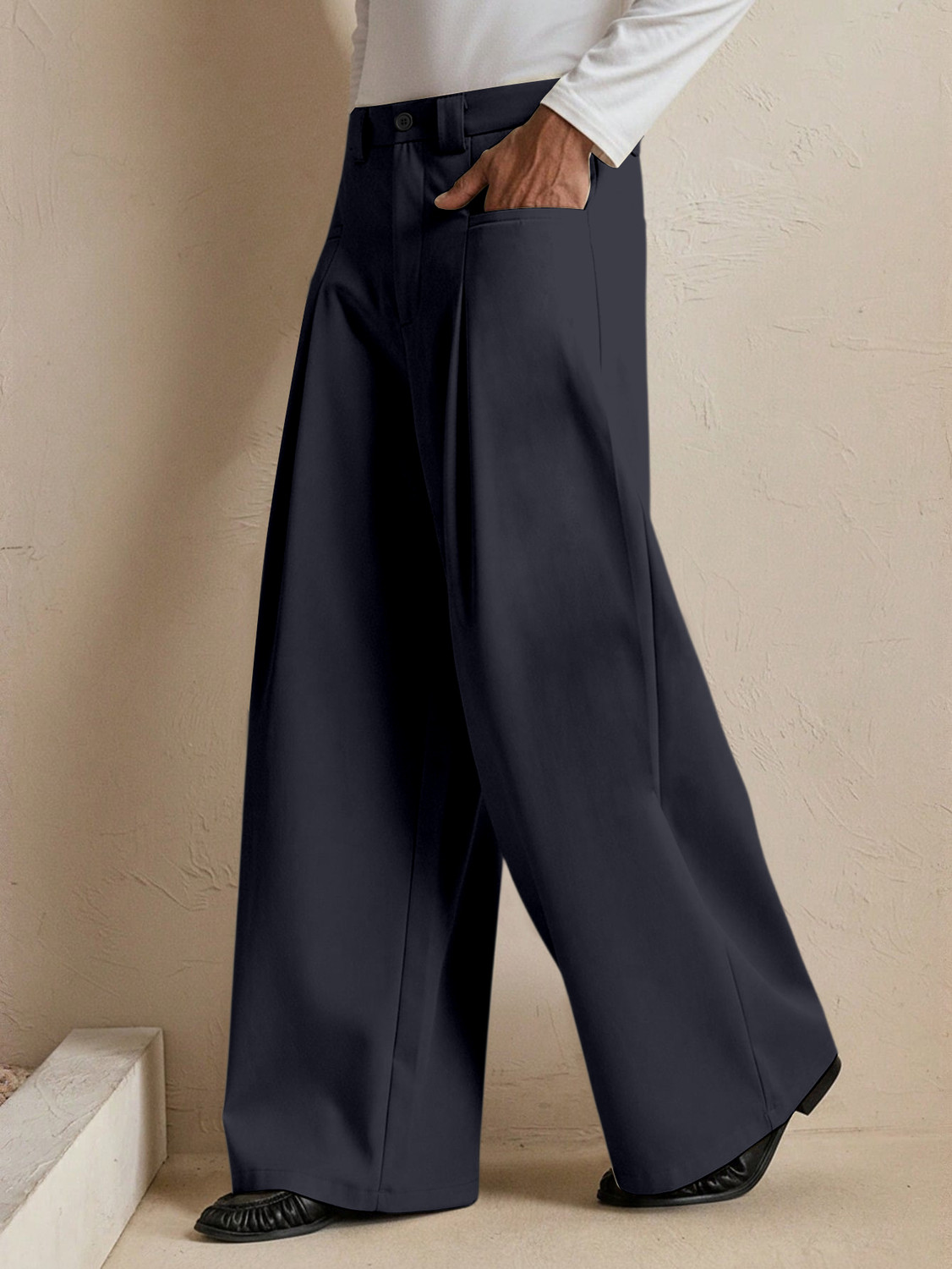 Image of Rajovati Loose Fit Men Grey Trousers