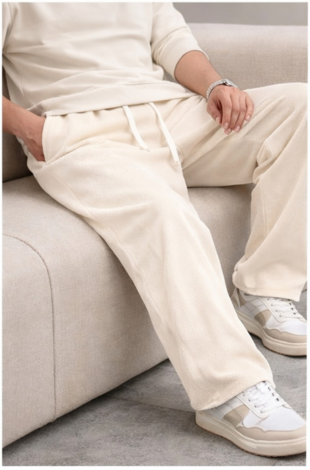 Image of METRONAUT Relaxed Men Multicolor Trousers