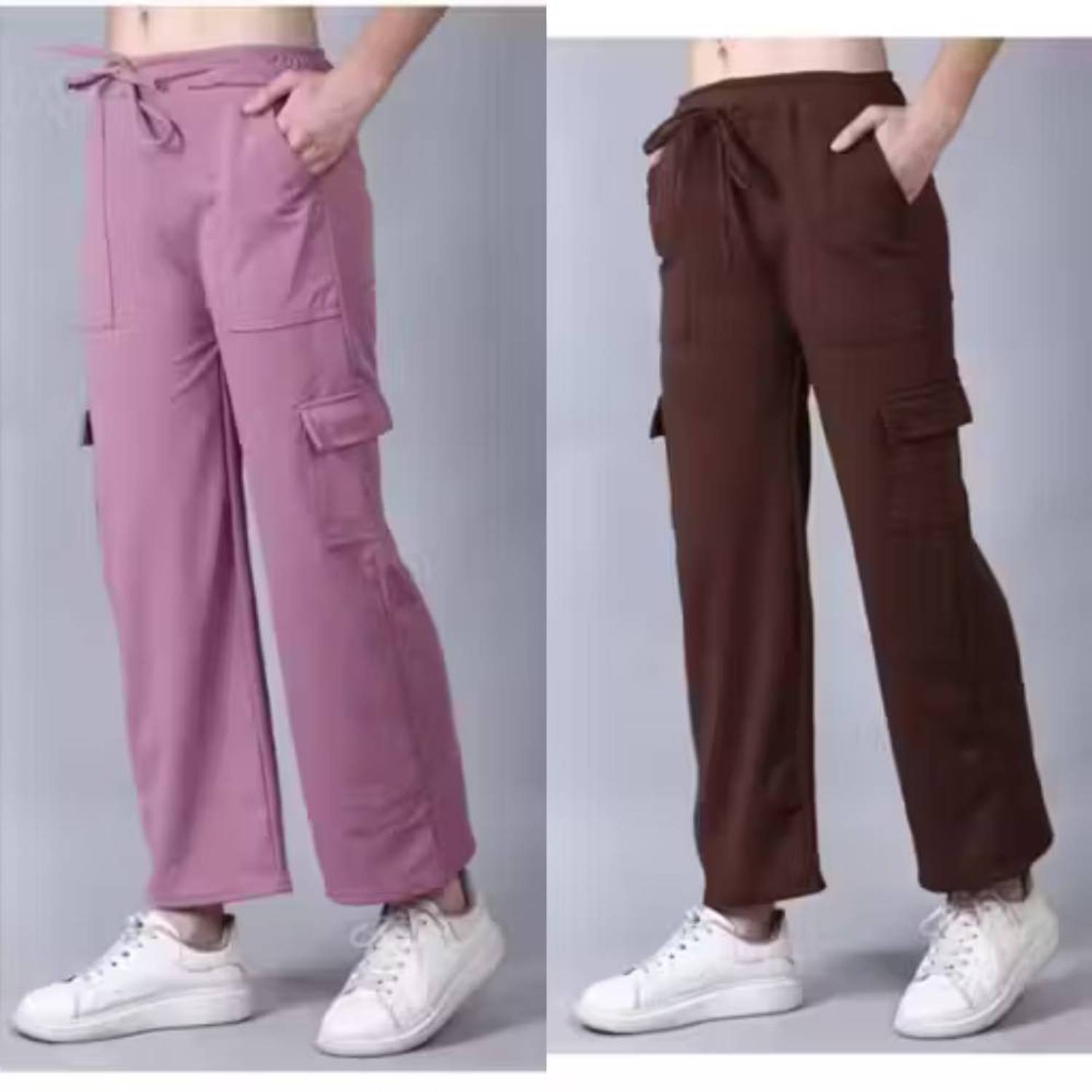alika clothing Regular Fit Girls Pink, Purple Trousers