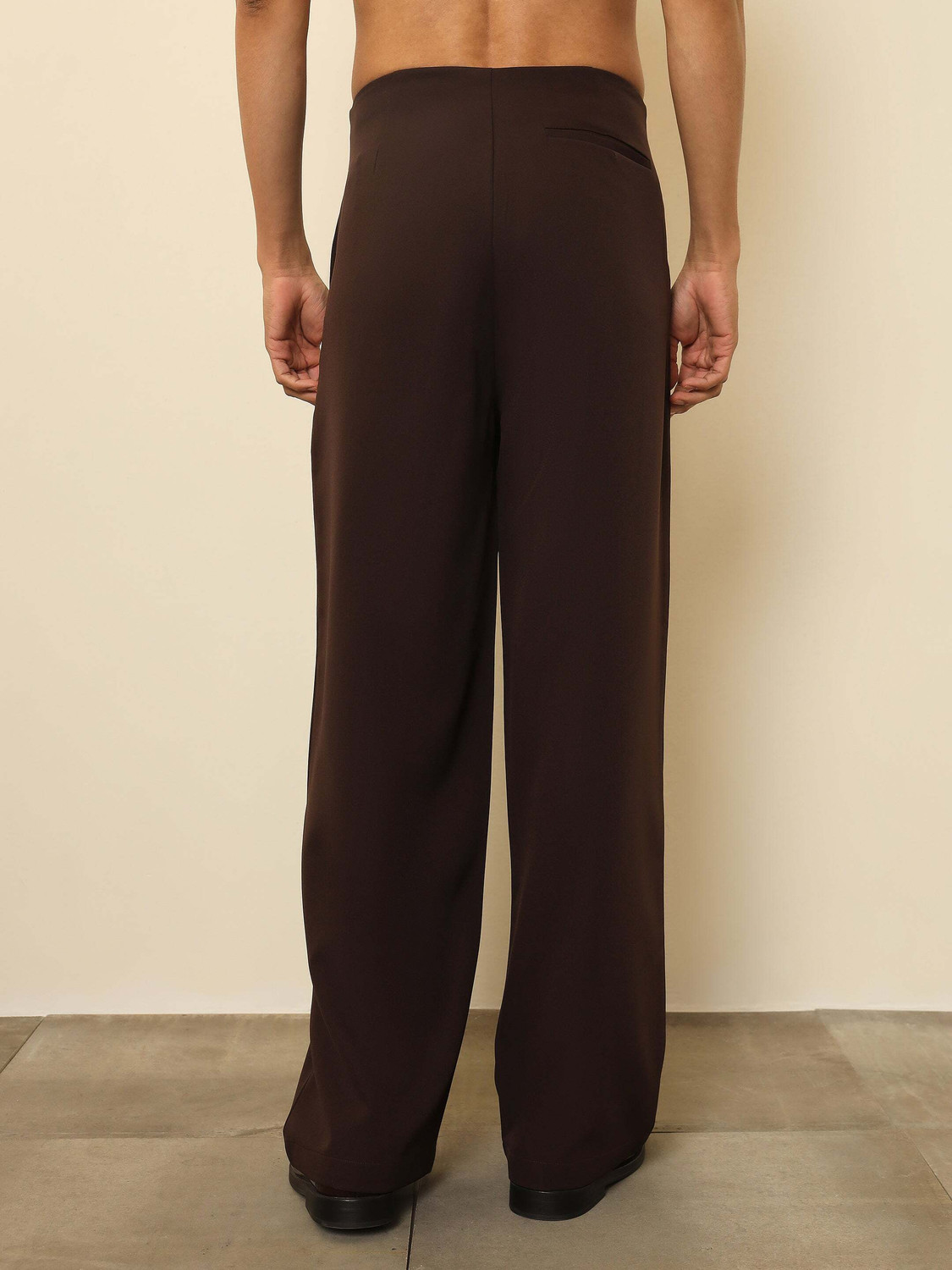 Image of MASCLN SASSAFRAS Relaxed Men Brown Trousers