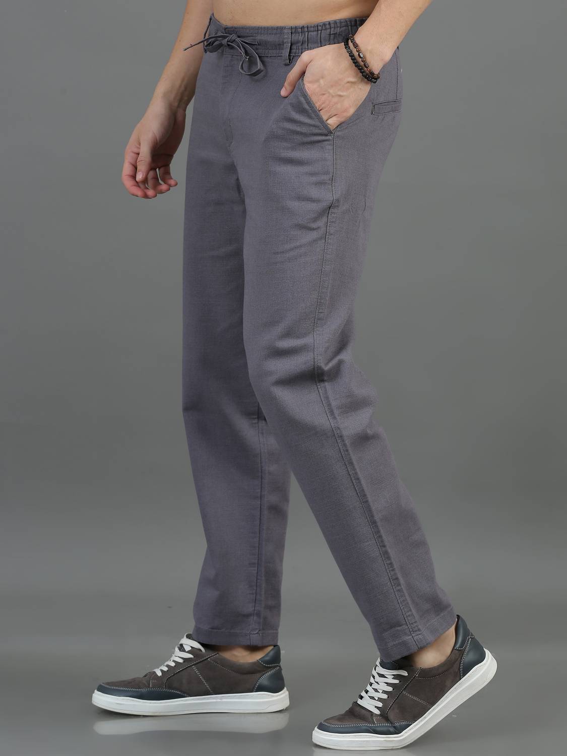 HouseOfCommon Men Grey Trousers - Image 3