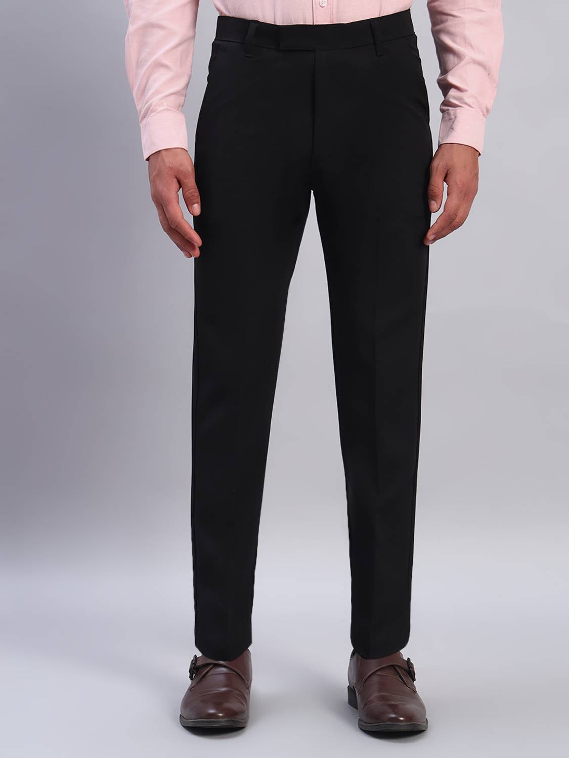 AXNIS Comfort Fit Men Black Trousers