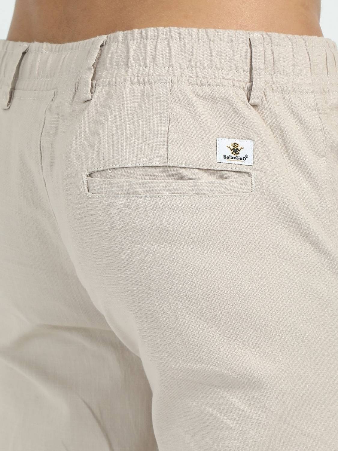 Bellaciao Men Cream Trousers - Image 4