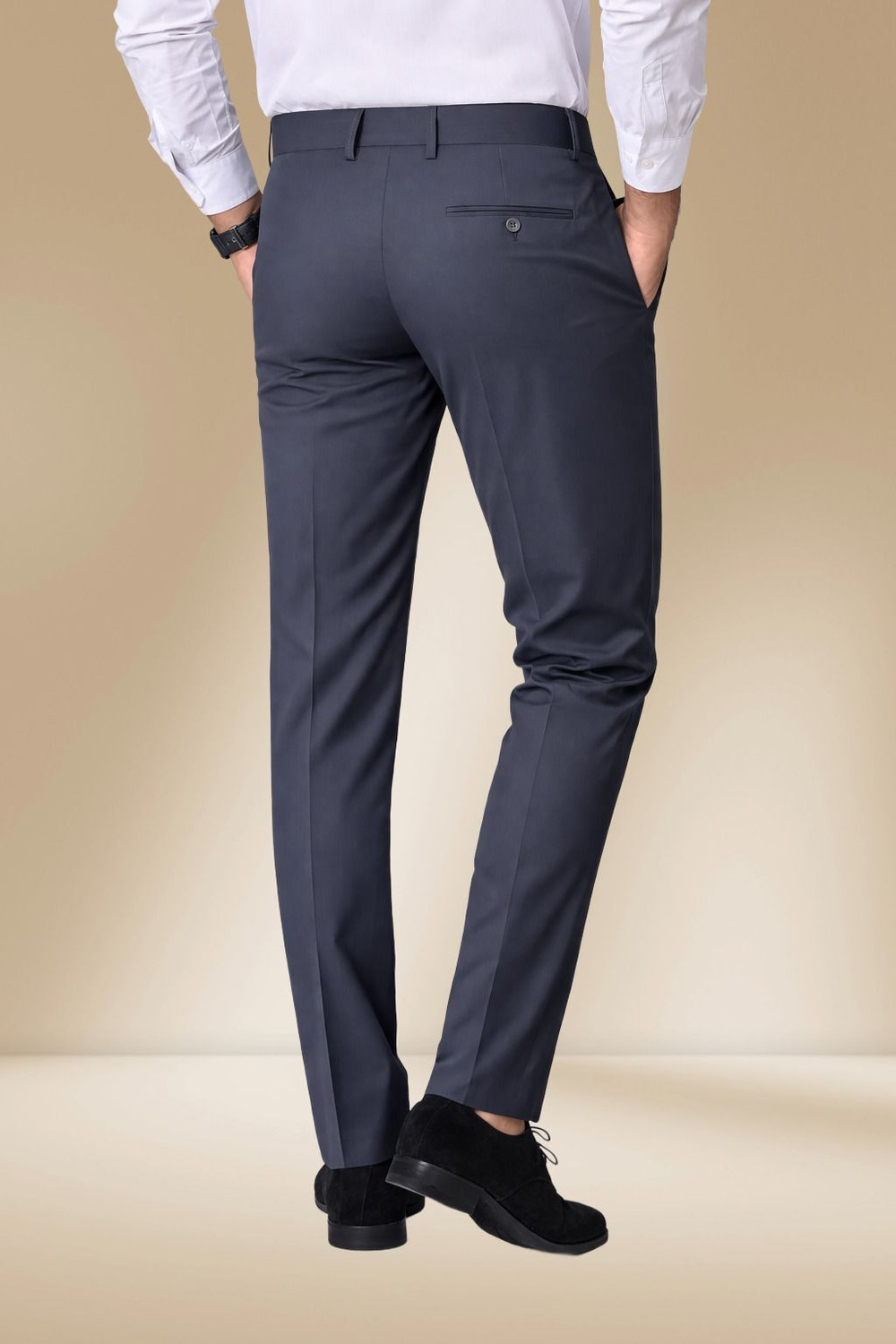 Image of ViGit Regular Fit Men Grey Trousers