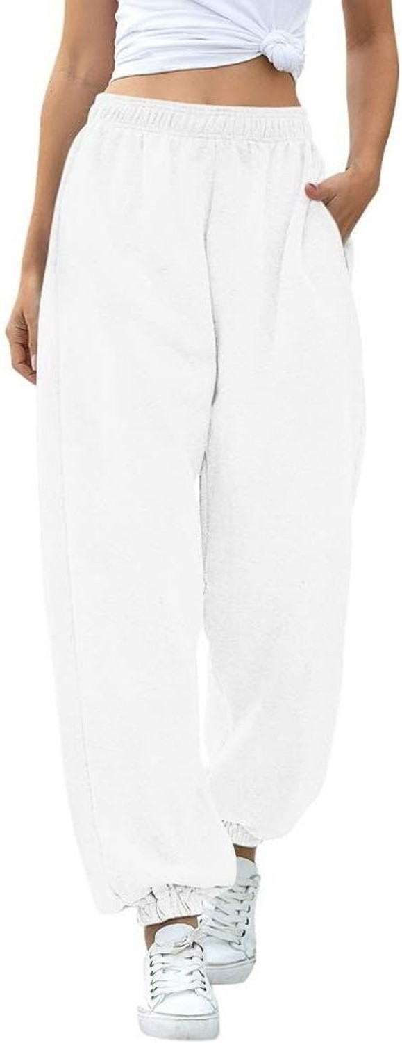 Image of Q-Rious Relaxed Women White Trousers