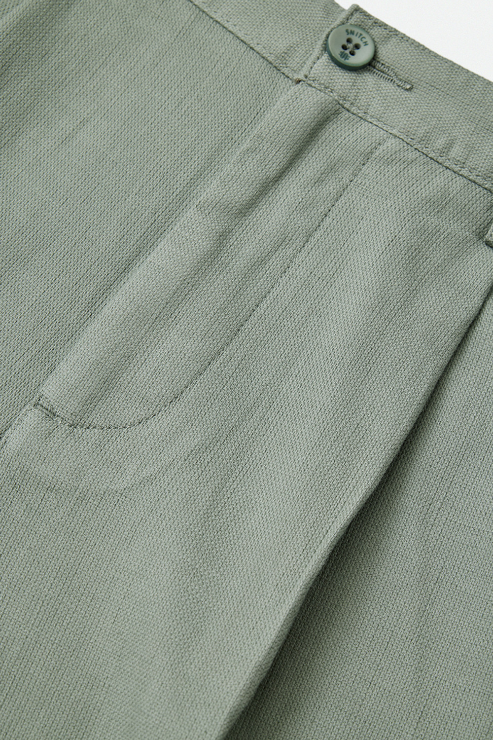 Image of Snitch Relaxed Men Green Trousers