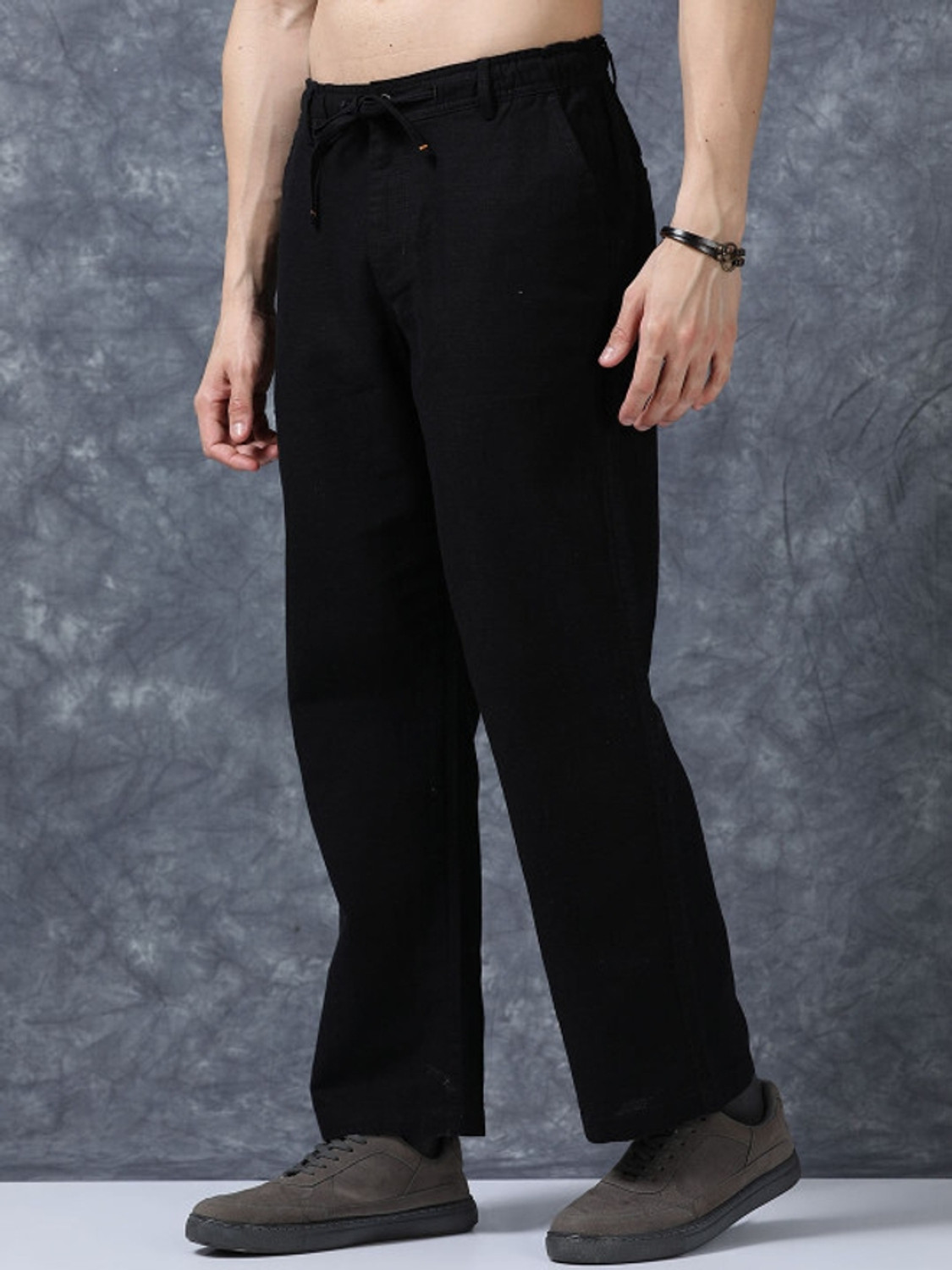 Image of METRONAUT Relaxed Men Black Trousers