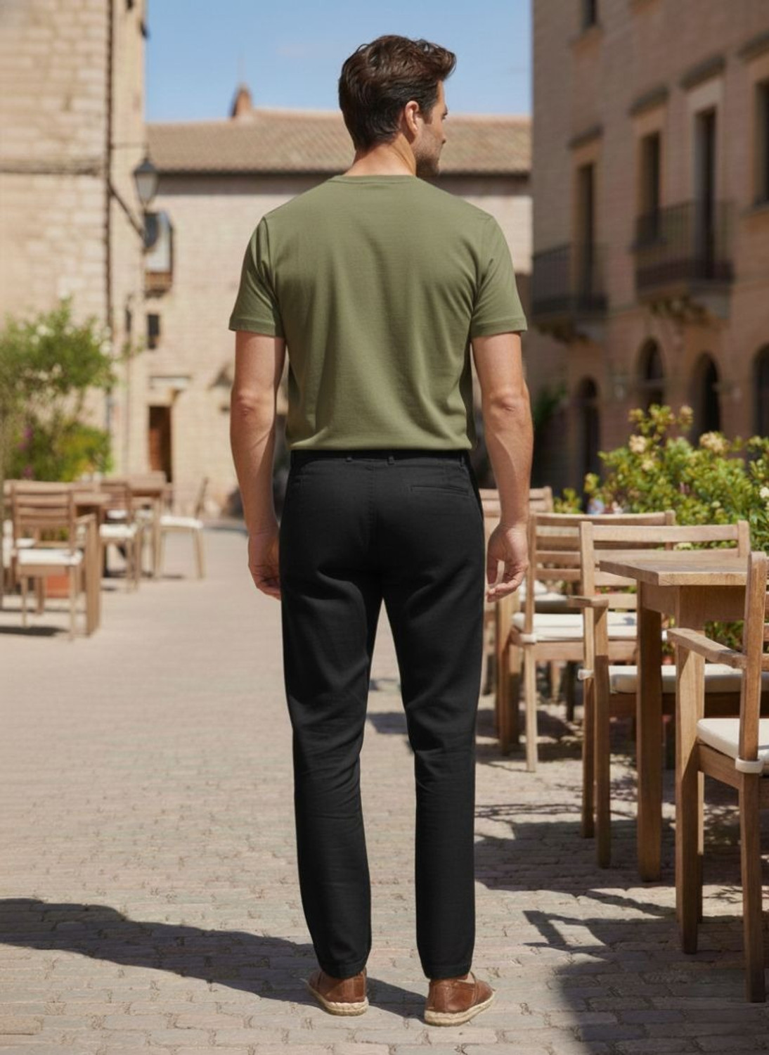 Image of Aamish fashion Regular Fit Men Black Trousers