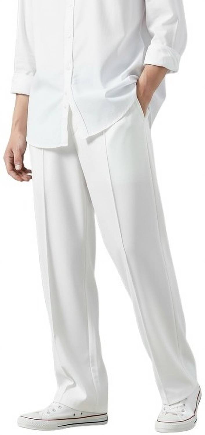 SAVAYO Loose Fit Men White Trousers - Image 1