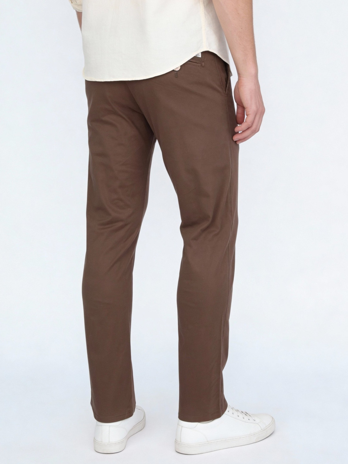 Image of Urbano Fashion Straight Fit Men Brown Trousers