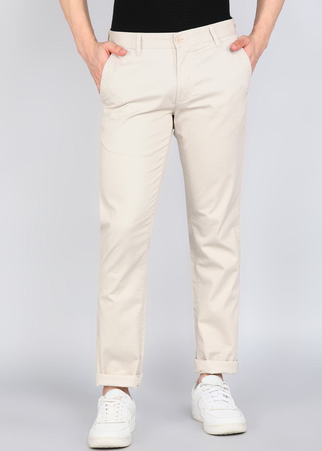 Image of PARX Tapered Men Brown Trousers