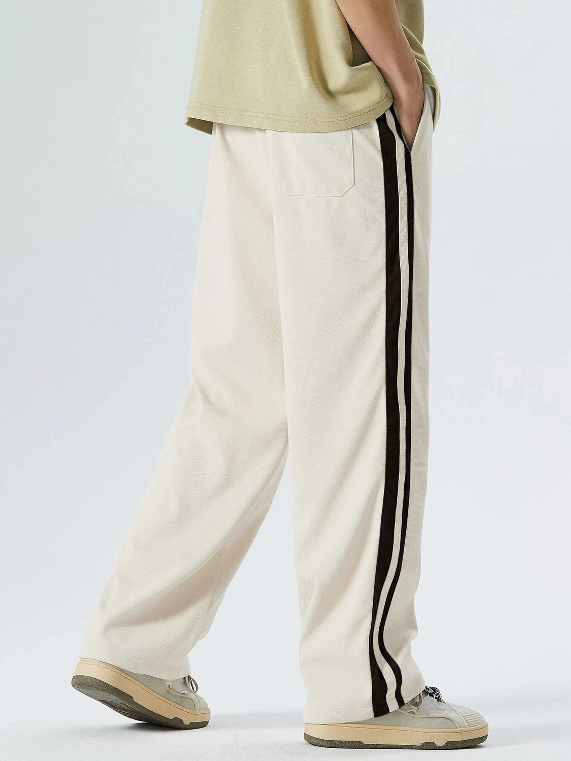Image of Leriya Fashion Regular Fit Men Cream Trousers
