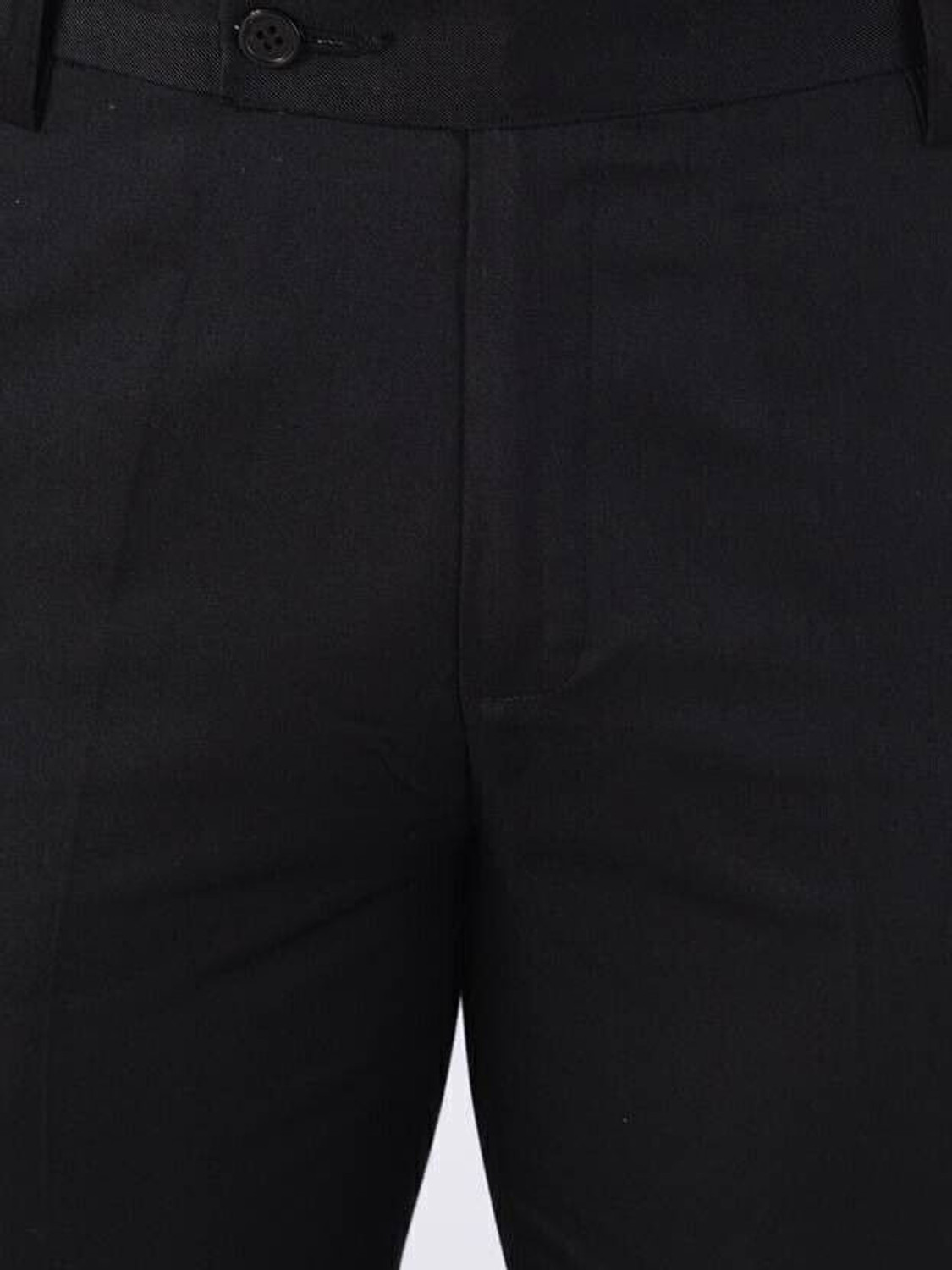 Image of Q AND K Comfort Fit Men Black Trousers