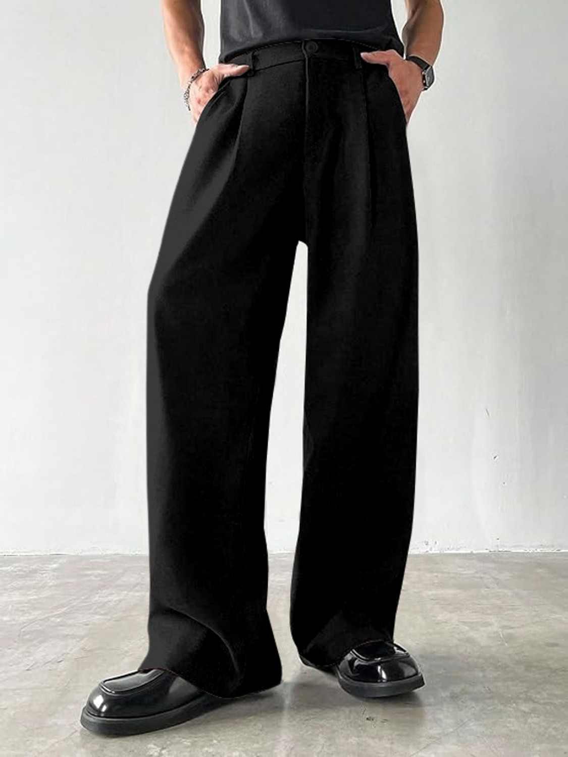 Image of Rajovati Loose Fit Men Black Trousers