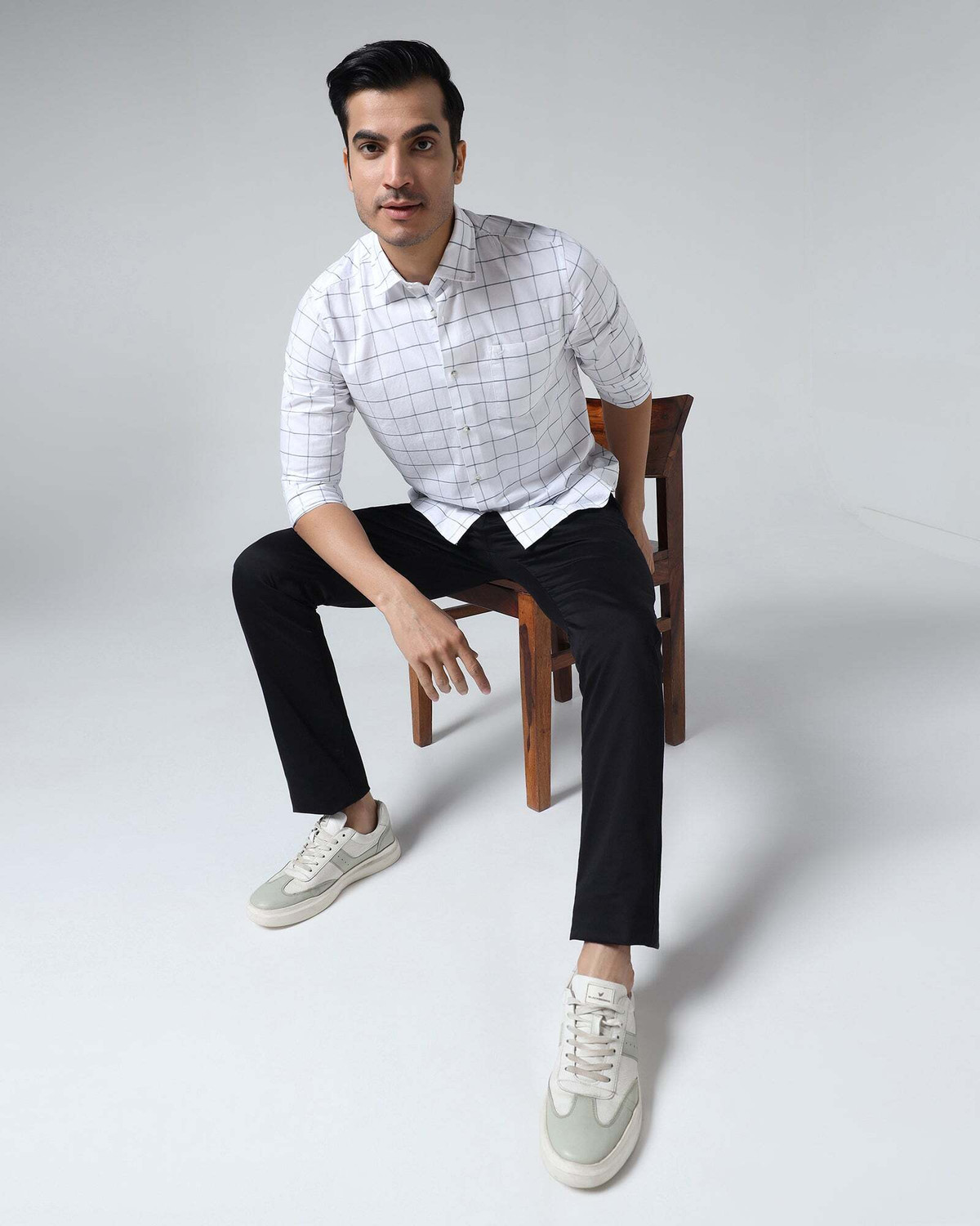 Image of Blackberrys Regular Fit Men Black Trousers