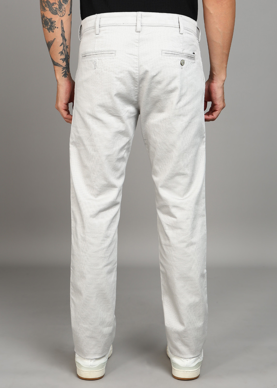 Image of KILLER Slim Fit Men Cream Trousers