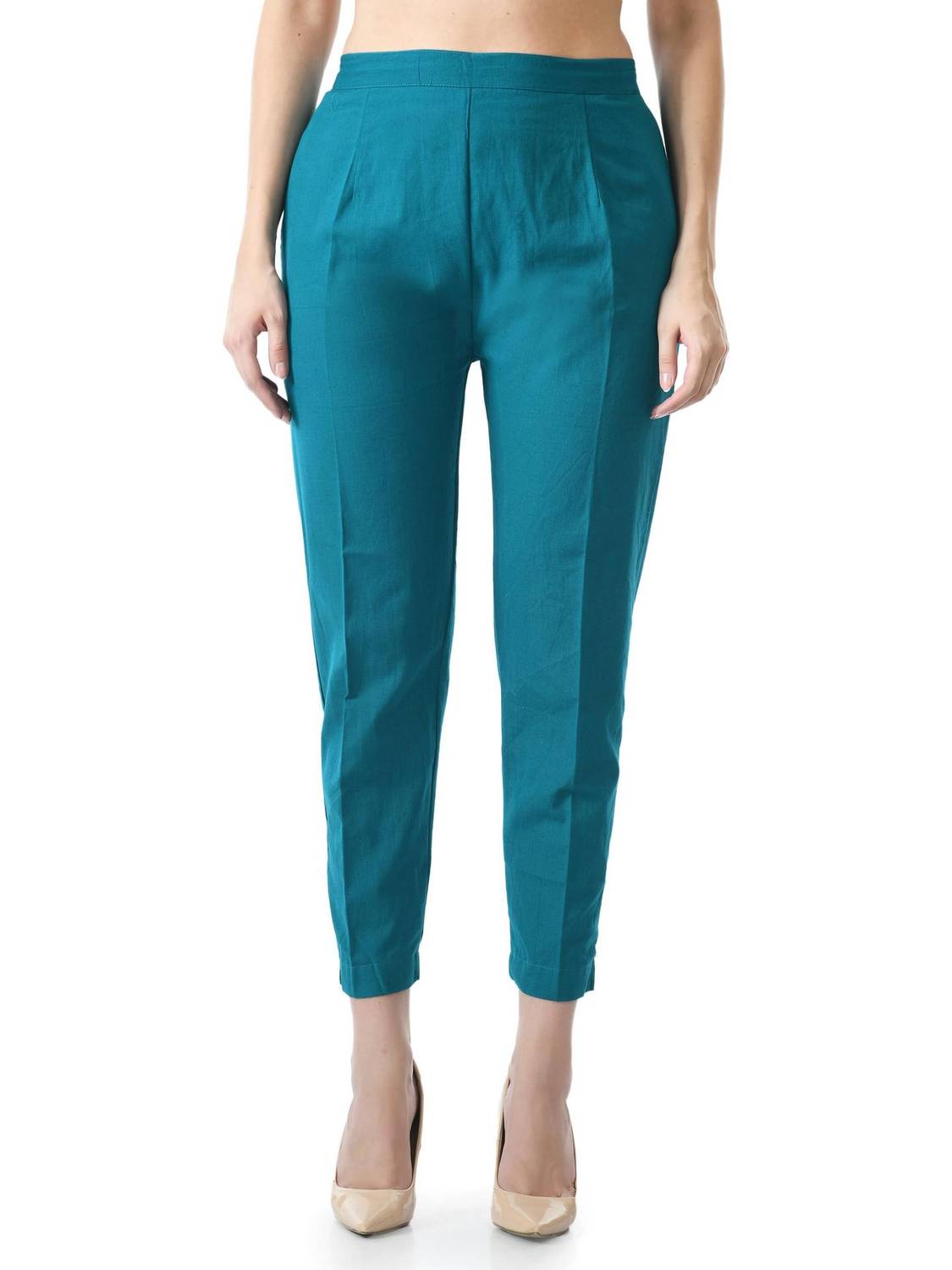 24Hour Fashion Regular Fit Women Blue Trousers