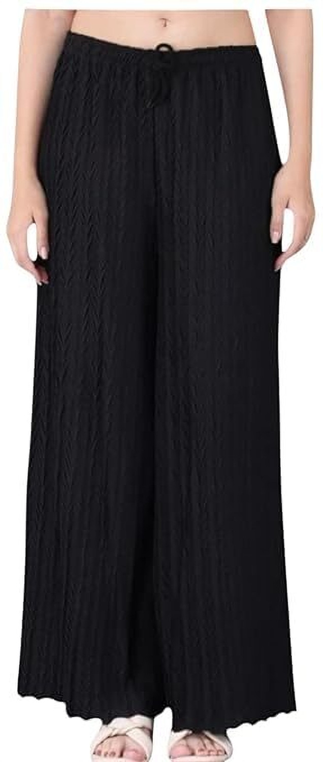 Image of ShopTrends Regular Fit Women Black Trousers