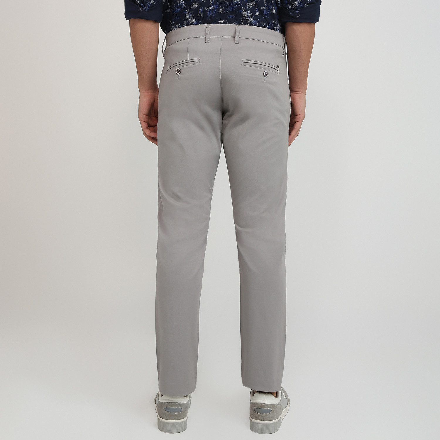 Image of PARX Tapered Men Grey Trousers