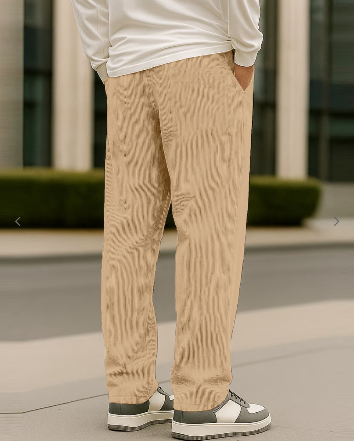 Image of Moda Rapido Men Regular Fit Beige Cotton Blend Trousers