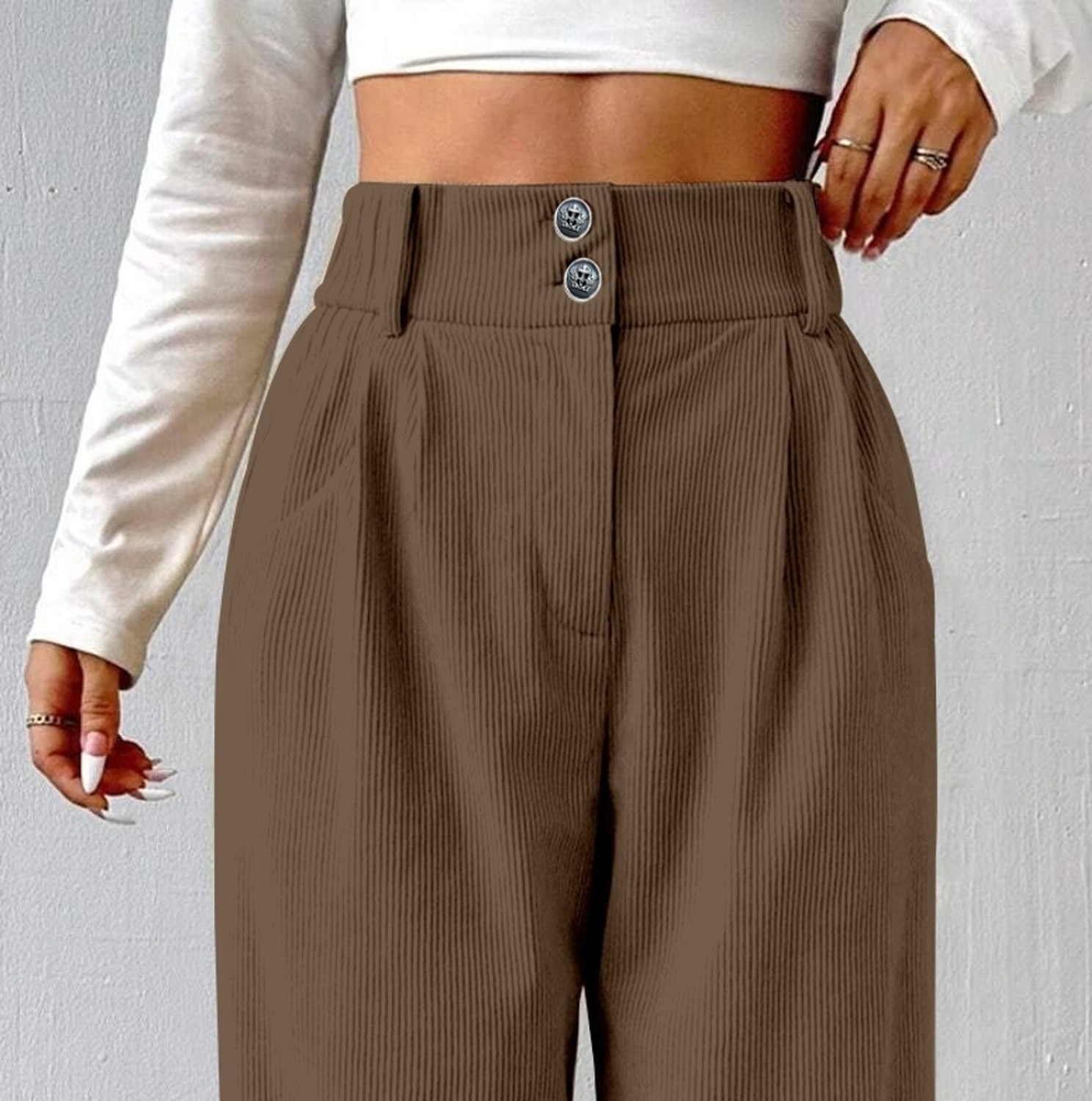 Image of METRONAUT Loose Fit Women Brown Trousers